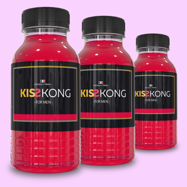 KISS KONG - boisson tonique pour Homme - Noix de Kola + Maca + Gingembre,  Cafeine, Proteine - vigueur + energie - 100% naturel - 250 ml